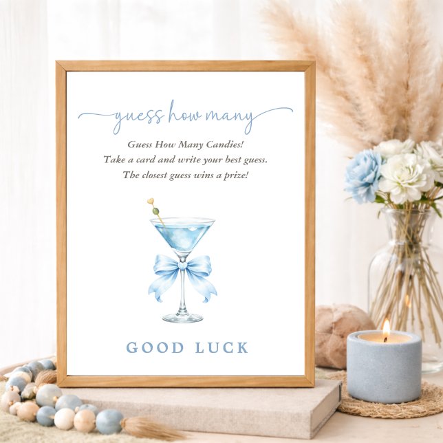 A Tini One Blue Baby Shower Game Guess How Many Poster (Von Creator hochgeladen)