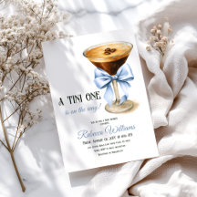 A Tini One Blue Bow Espresso Martini Babydusche