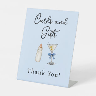 A Tini One Blue Cards & Geschenke Martini Babydusc Sockelschild