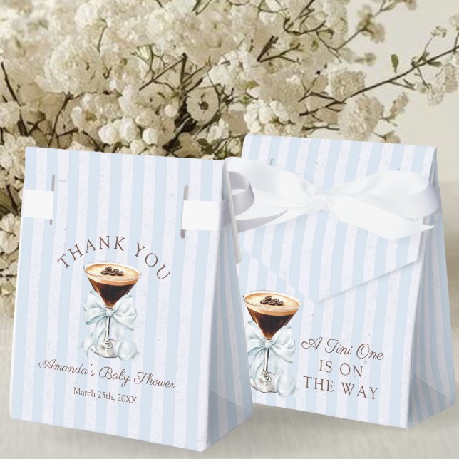 A Tini One Espresso Martini Baby Shower Gift Geschenkschachtel (A tini one is on the way Espresso martini baby shower Thank you Favor Gift Boxes)