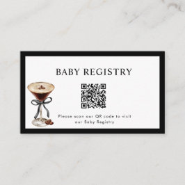 A Tini One is on the Way Baby Shower QR code  Begleitkarte