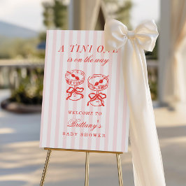 A Tini One Is On The Way Baby Shower Welcome Sign