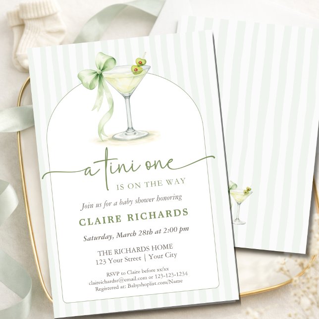 A Tini One Is On The Way Trendy Baby Shower Arched Einladung (Von Creator hochgeladen)