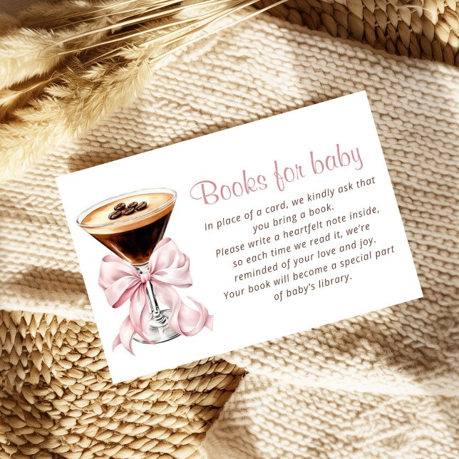 A Tini One Pink Espresso Martini Books for Baby Begleitkarte (A tini one Espresso martini Baby Shower Books for baby Card)