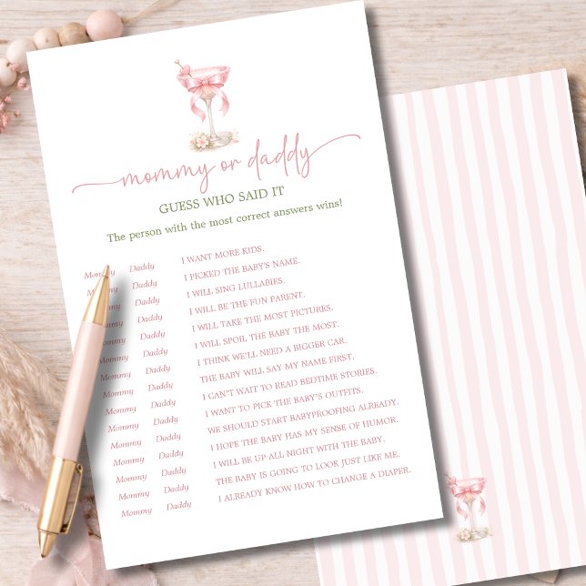 A Tini One Pink Mommy or Daddy Guess Who Said It (Von Creator hochgeladen)