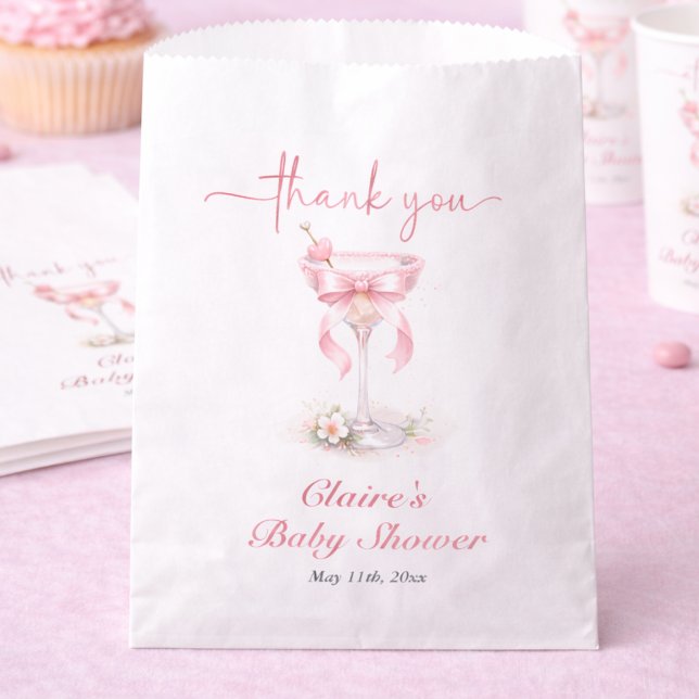 A Tini One Theme Pink Baby Shower  Geschenktütchen (Von Creator hochgeladen)