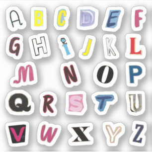 A to Z Alphabets Cutout Sticker Pack