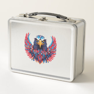A TO Z mit amerikanischem Adler mit patriotischem Metall Brotdose