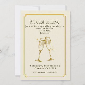 A Toast to Love Engagement Party Invitation Einladung