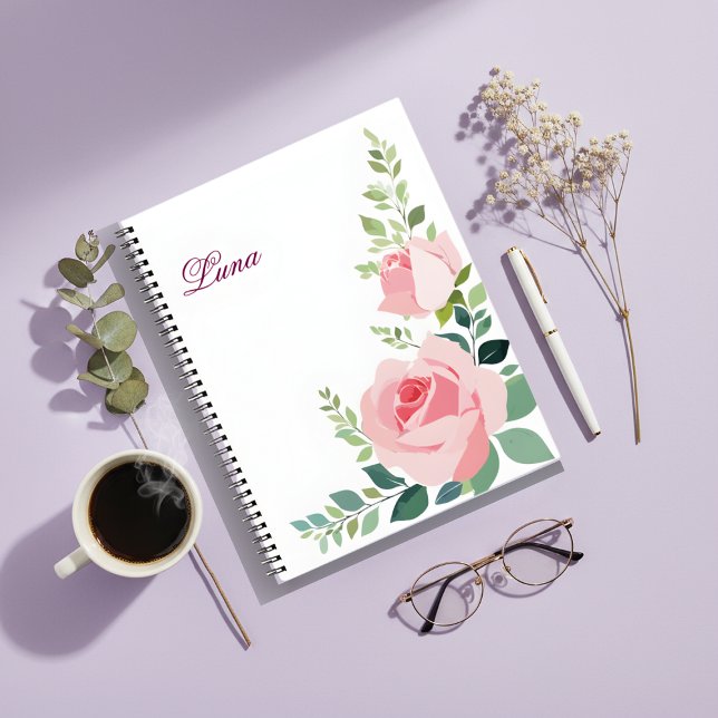 A Touch of Floral Grace - Stylish Floral Notebook Notizbuch (Von Creator hochgeladen)
