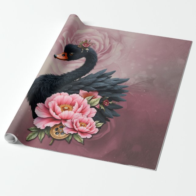 A touch of rose and swan's glow.  geschenkpapier (Ungerollt)