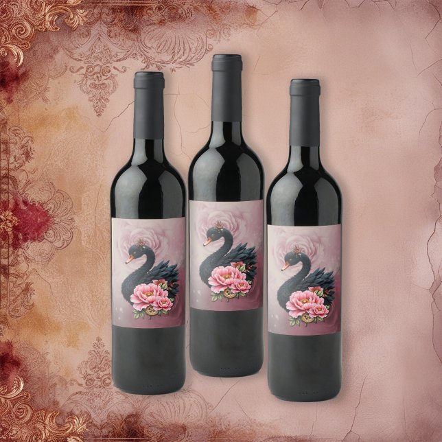 A touch of rose and swan's glow. weinetikett (Von Creator hochgeladen)