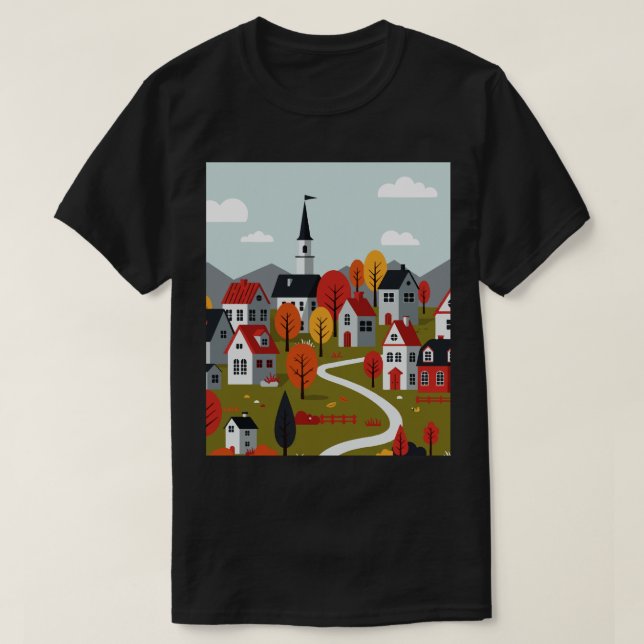 A town in nature T-Shirt (Design vorne)