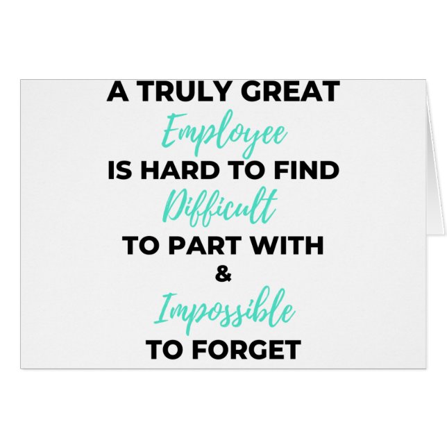 A Truly Great Employee is Hard To Find 2 (Vorderseite (Horizontal))