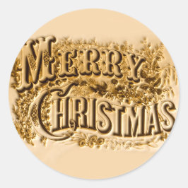 A und frohe Weihnachten Runder Aufkleber