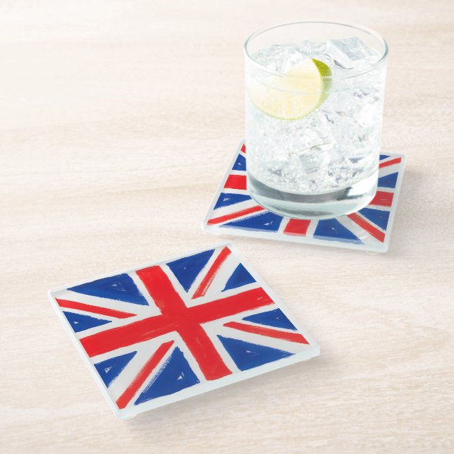 A union jack glass coaster  glasuntersetzer (Schrägansicht)