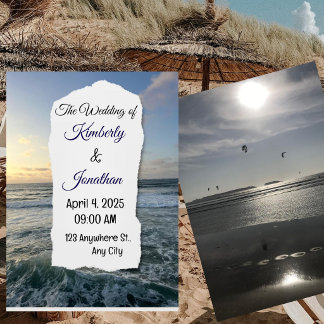 A unique beach wedding invitation einladung