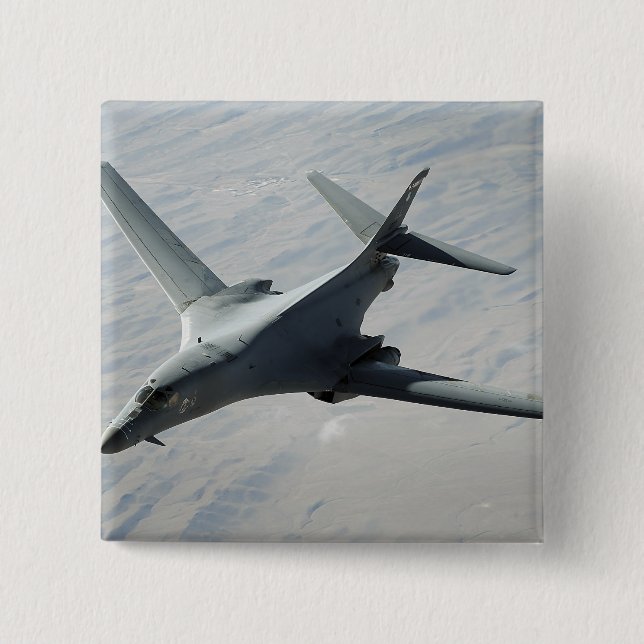 A US Air Force B-1B Lancer auf einer Kampfpatrouil Button (Vorderseite)