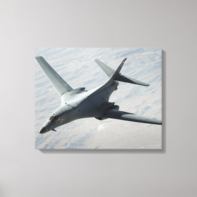 A US Air Force B-1B Lancer auf einer Kampfpatrouil Leinwanddruck (Vorderseite)