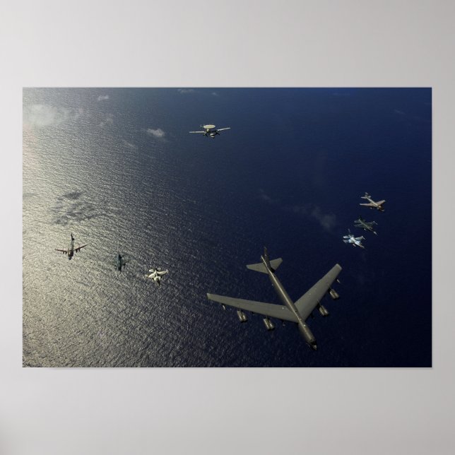 A US Air Force B-52 Stratofortress Flugzeug Poster (Vorne)
