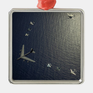 A US Air Force B-52 Stratofortress Flugzeug Silbernes Ornament