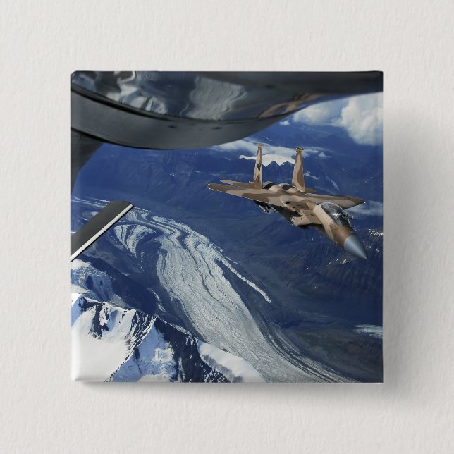 A US Air Force F-15C Adler positioniert sich selbs Button (Vorderseite)