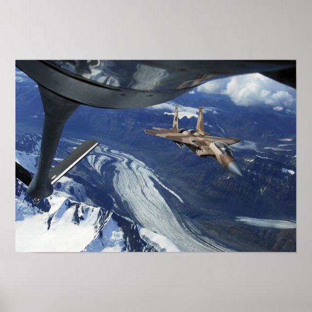 A US Air Force F-15C Adler positioniert sich selbs Poster (Vorne)