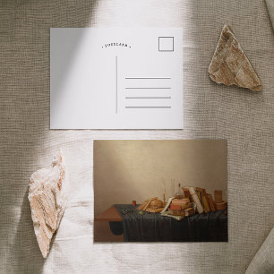 A Vanitas mit Büchern und Schädel   Gerrit van Vuc Postkarte