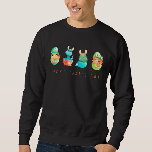 A Very Happy Easter Dinosaur Easter Dinosaur Egg H Sweatshirt (Vorderseite)