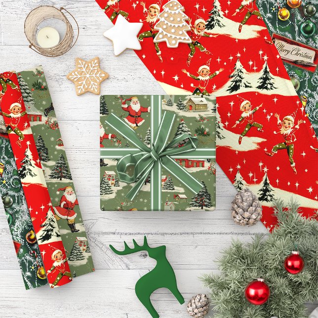 A Very Retro Merry & Bright Collection Geschenkpapier Set (Von Creator hochgeladen)