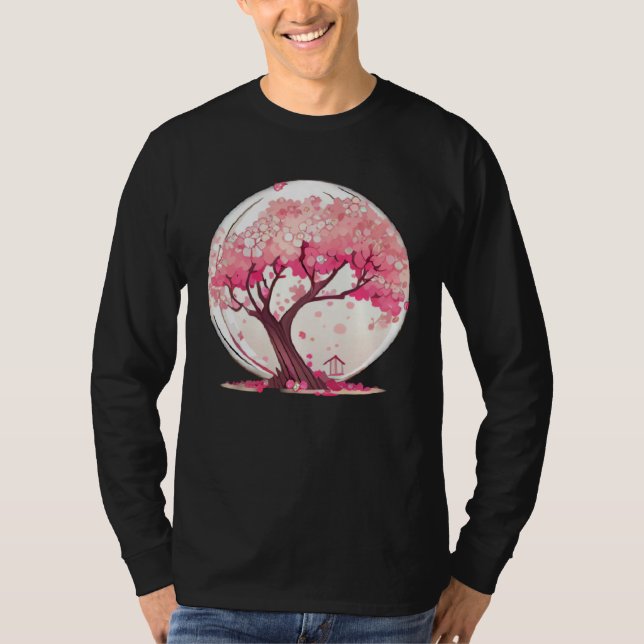 A Vibrant and Inspiring Cherry Blossom Sphere Tree T-Shirt (Vorderseite)