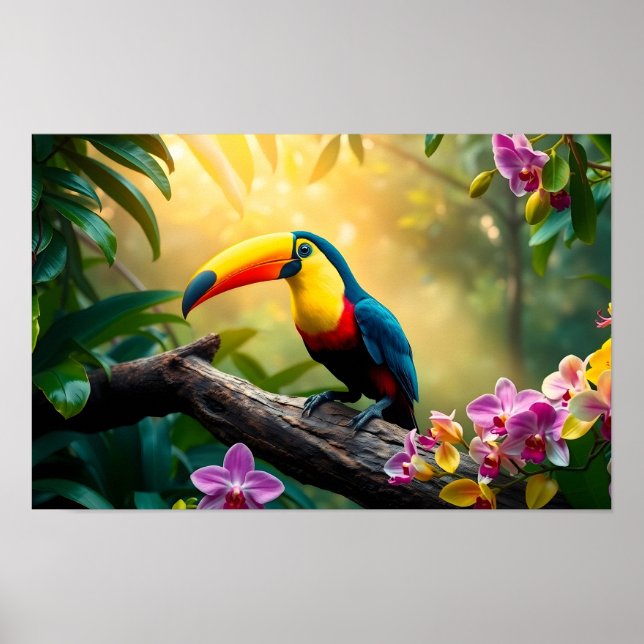 A vibrant Toucan Tropical Jungle Poster (Vorne)