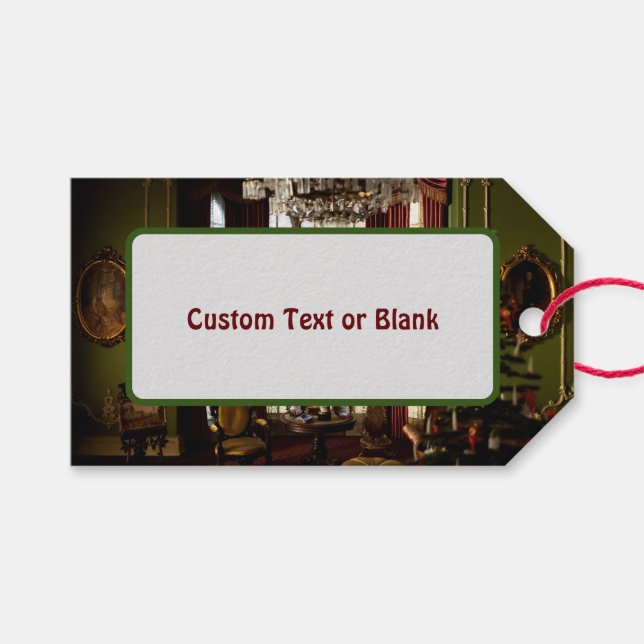 A Victorian Christmas - Customizable Tablecards Geschenkanhänger (Vorderseite (Horizontal))