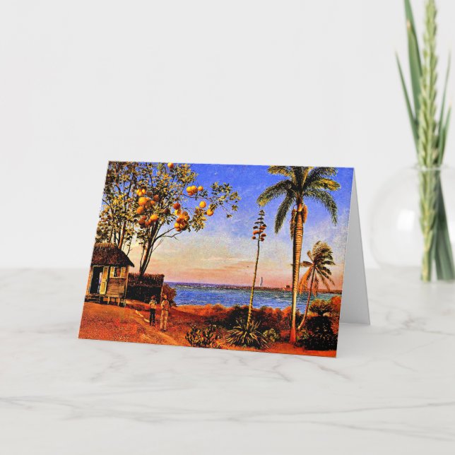 A View in Bahamas, Albert Bierstadt, Karte (Vorderseite)