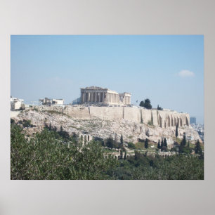A view of Acropolis from Filopappou Hill Poster