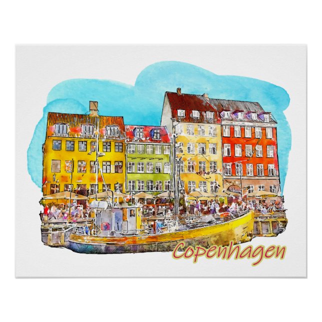 A view of Copenhagen Poster (Vorderseite)