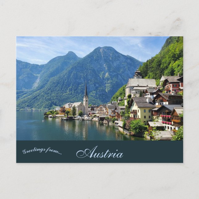 A View of Hallstatt Austria Postkarte (Vorderseite)