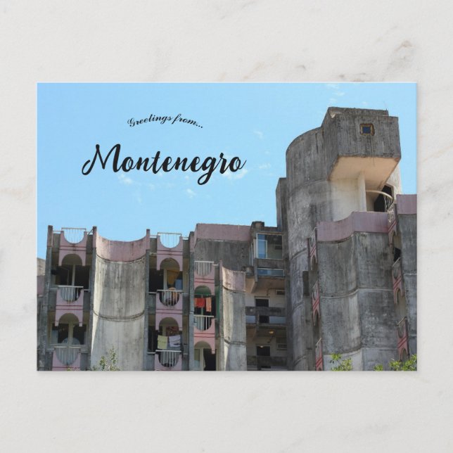 A View of Houses in Podgorica Montenegro Postkarte (Vorderseite)