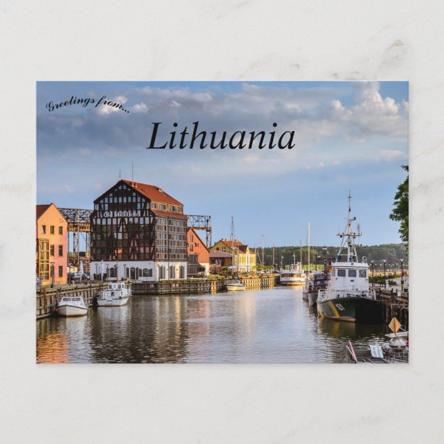 A View of Klaipeda Lithuania Postkarte (Vorderseite)