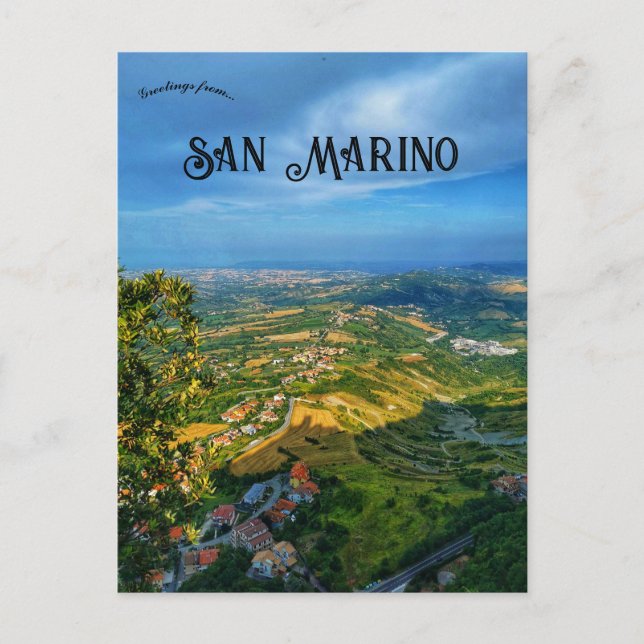 A View of San Marino Postkarte (Vorderseite)
