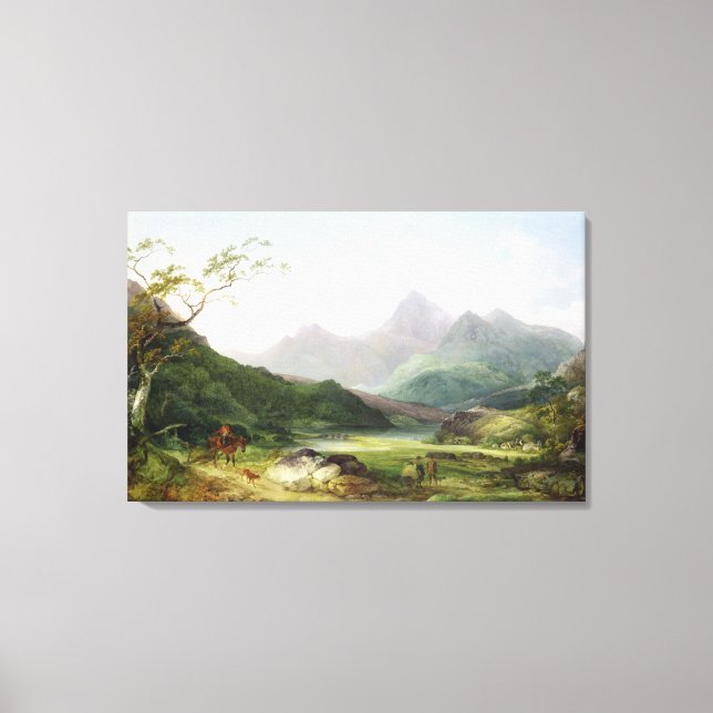 A View of Snowdon from Capel Curig, 1787 (Öl auf c Leinwanddruck (Vorderseite)