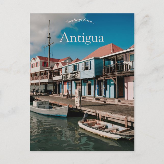 A View of St Johns Antigua Postkarte (Vorderseite)