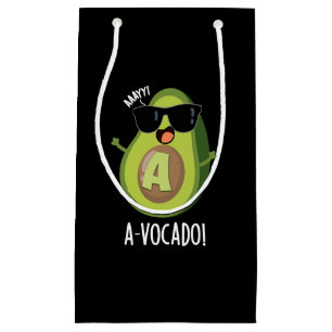 A vocado Funny Avocado Pun Dark BG Kleine Geschenktüte