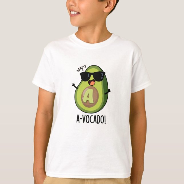 A-vocado Funny Avocado Pun T-Shirt (Vorderseite)