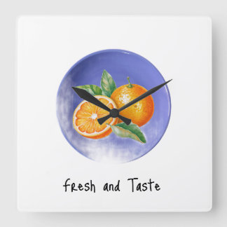 A wall clock for a home that loves freshness  quadratische wanduhr