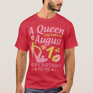 A war am August Geboren 1. Happy Geburtstag für mi T-Shirt