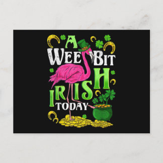 A Wee Bit Irish Heute St Patricks Day Flamingo Einladungspostkarte