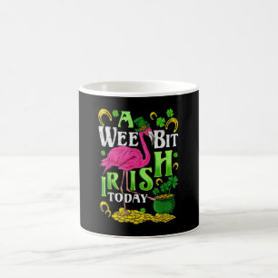 A Wee Bit Irish Heute St Patricks Day Flamingo Kaffeetasse