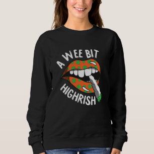 A Wee Bit Irish St Patricks Day Funny Weed The Sto Sweatshirt