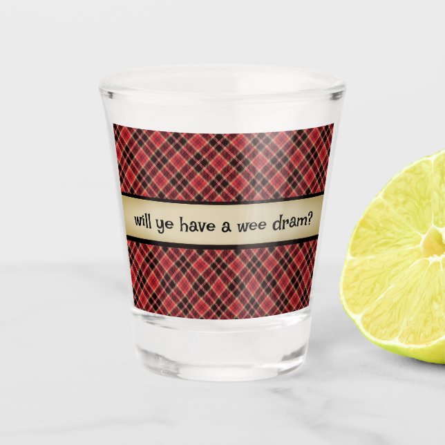 A Wee Dram of Scotch Schnapsglas (Vorderseite)